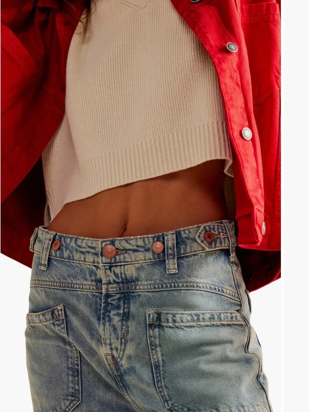 Free People cuffed hems